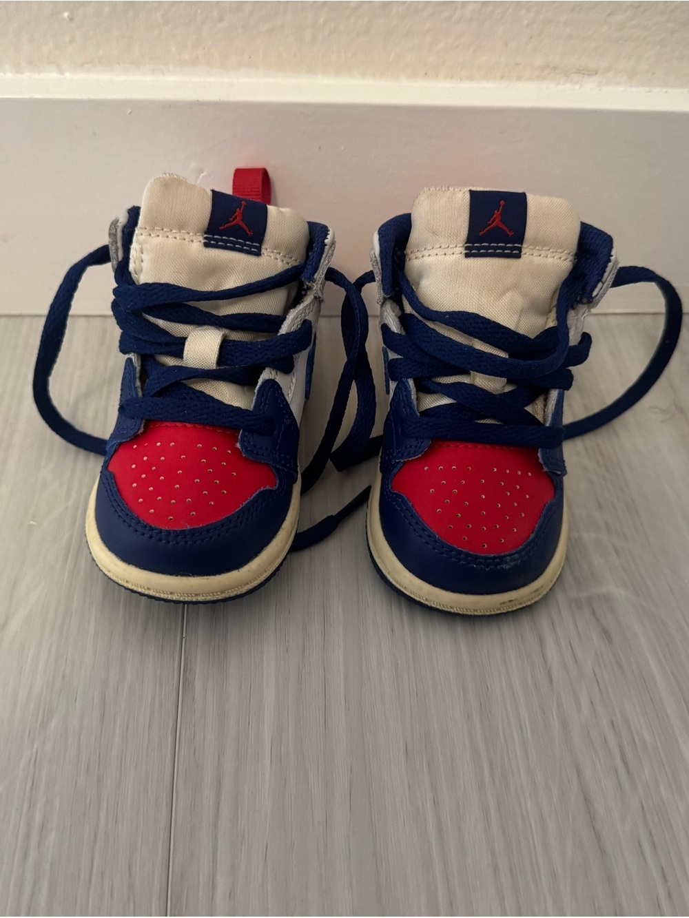 Jordan Kids Red, Navy & Cream High-Top Sneakers